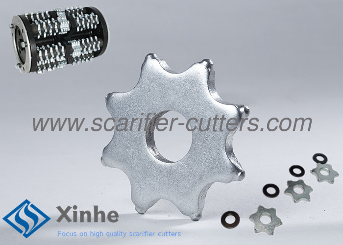 Edco Scarifier Parts, 8 Point Tungsten Carbide Tct Scarifier Cutters with 3-1/8"Od 1-3/16"ID on Drum Assembly for Floor